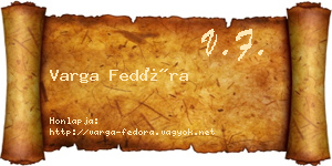 Varga Fedóra névjegykártya
